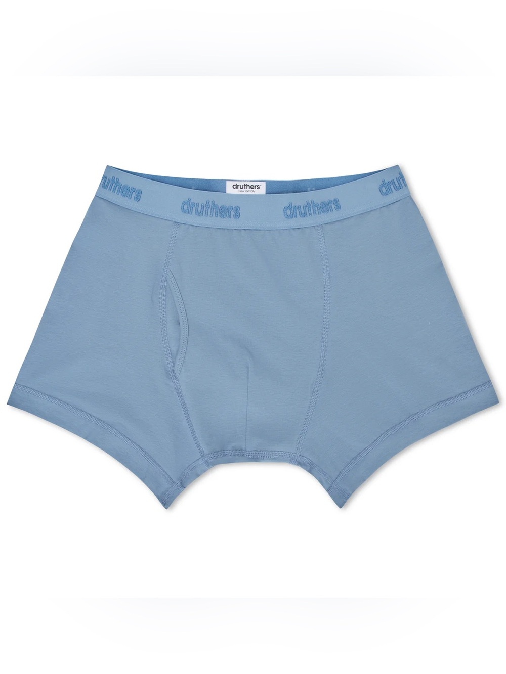 DRUTHERS 3-PACK OF ORGANIC COTTON BOXER BRIEFS IN DUSTY BLUE